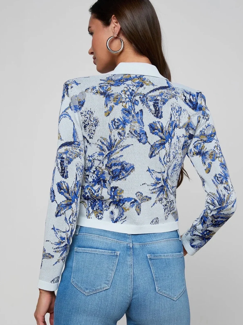 L'AGENCE Osiris Jacquard Cardigan Size Small - Picture 4 of 11